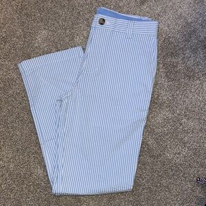 Vineyard Vines Light Blue and White Seersucker Striped Pants